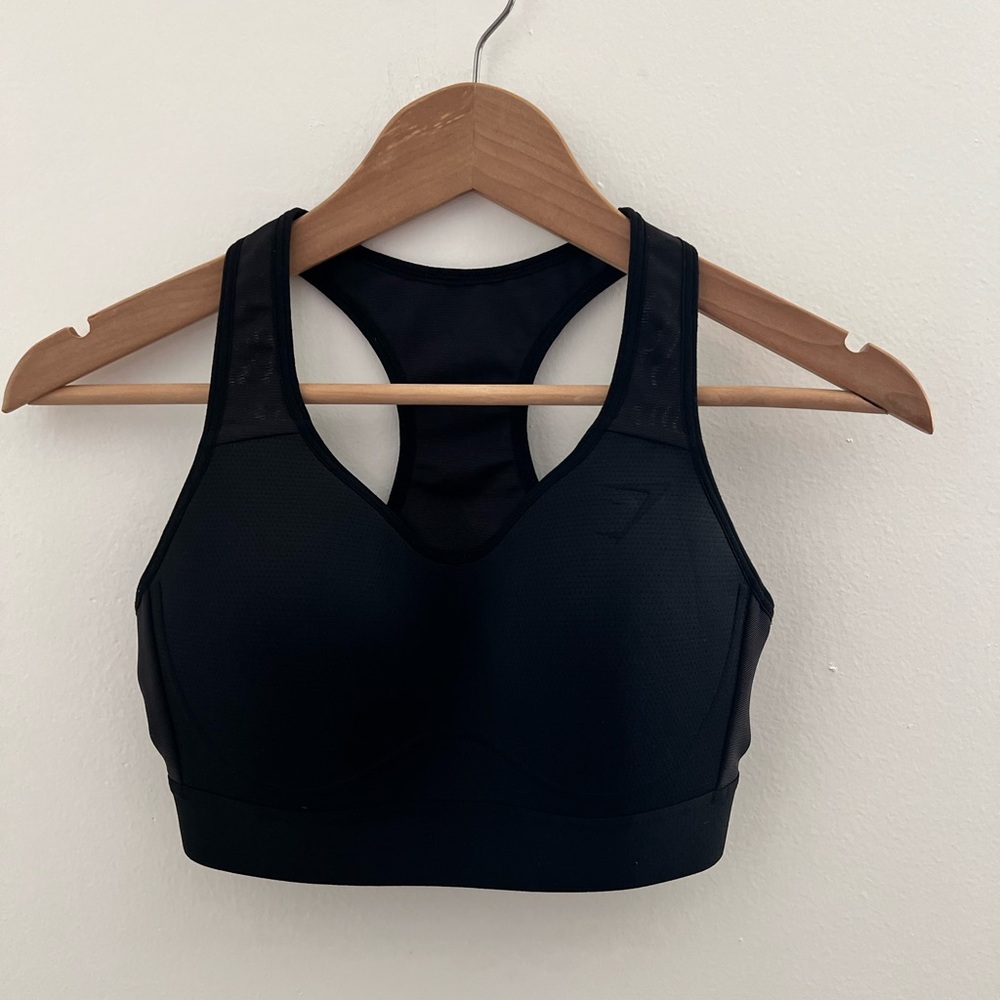 Gym Shark Black Racerback Sports Bra - Performance Support